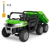 GarveeLife 24V 2 Seater Ride On Dump Truck for Big Kids - Electric Ride On Car with Auto-Lifting Bed, 4x75W Motors, Parent Remote Control & 6 Wheels - 110 Lbs Capacity, 5 MPH Kids Truck Toy