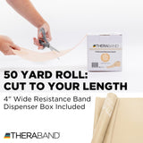 THERABAND Resistance Band, Tan, Extra Light, 50-Yard Roll, Elastic Band for Strength Training, Stretching, Yoga, Pilates, Physical Therapy, Portable & Cut-to-Length, Color-Coded Levels