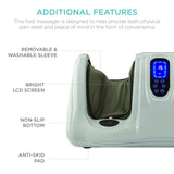 Best Choice Products Shiatsu Foot Massager for Pain Relief, Plantar Fasciitis, Neuropathy, Blood Circulation, Remote Control w/Compact Design - Sage Green