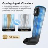 FIT KING Cordless Air Compression Recovery System with 3 Modes and 11 intensities, Sequential Leg Massager for Athletes and Sports Enthusiasts (Medium)
