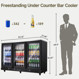 BODEGACOOLER Commercial Bar Cooler With 3 Glass Doors