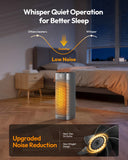 Gaiatop Space Heaters for Indoor Use, Portable Electric Heater with Thermostat, 1500W PTC Ceramic Room Heater with Remote, 5 Modes, 60° Oscillating, 12H Timer Fast Heating Bedroom Office Bathroom Home