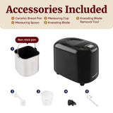 Elite Gourmet Programmable Bread Maker, 2 lb Loaf, 3 Sizes, 19 Presets incl. Gluten-Free, Dough & Jam, Delay Timer, Black