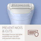 Philips Lady Shaver Series 6000 - Cordless, Wet & Dry Electric Shaver, 3-Blade Shaving System, for Legs & Body, 80 Mins. Runtime, Model BRL127/00