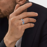 Oseew 2027 Men Customized Graduation Class Ring High School (Yellow Gold)