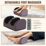 Full Body Massage Mat with Heat, Detachable Shiatsu Neck and Foot Massager, Vibration Massage Mat for Back Pain Relief, 9 Modes 3 Timers, Inflatable Lumbar Pillow, Home Office Gift for Mom Women