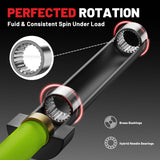 PAPABABE Barbell, 7ft Olympic Barbell 45lb, 30mm Green Chrome Grip & Black 2-Inch Sleeves, Hybrid Needle Bearings + Bushings, 190,000 PSI Steel, 1000lbs Home Gym Bar for Men (Green/Black)
