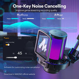 Gaming USB Microphone, Noise Cancellation Condenser mic with Mute, Gain, Monitoring, Boom Arm for Streaming, Podcast, Twitch, YouTube, Discord, PC, Computer, PS4, PS5, Mac, GamerWave DGM20S MAONO