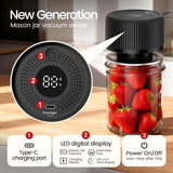 Mason jar vacuum sealer for All Your Food Storage: Wide Mouth Jars, Regular Mouth Jars and Vacuum Bags, Powerful Compact vacuum sealer kit,Portable Food Sealer Keep Food Fresh Longer