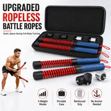 Adjustable Weighted Ropeless Battle Rope, Progressive Weight Training for Home & Small Spaces, Light Weight for Fast Cardio, Heavy for HIIT Challenge, Beginner, Home Gym, Activate Training State