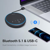 Conference Speaker and Microphone, Bluetooth Speaker with Microphone, 360° Voice Pickup, AI Noise Reduction, Dual Connectivity N newline