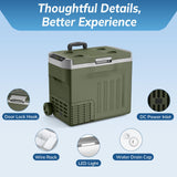Antarctic Star 12 Volt Refrigerator,43QT(40L)Electric Cooler Compressor, Portable Refrigerator -4℉~68℉,Car Fridge, GREEN