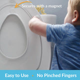 Mayfair NextStep2 Toilet Seat with Built-In Toddler Potty Training Seat, Slow Close, Easy Clean, Magnetic Removable Kids Seat, ELONGATED, Biscuit