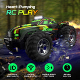 Remote Control Car for boys, 1:16 Scale All Terrain RC Cars,High Speed 25Km/h Fast Car with Colorful Led Light and spray, 2x1300mAh Rechargeable Battery RC Truck, Toy Car Gift for Teen Boys Girl Kids