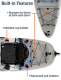 Upgraded Brooklyn 10.0 Pedal Sit-On-Top Kayak by BKC, Lightweight Fishing Kayak with Flipper Pedal Drive, Rudder Steering, 350 lb Capacity, Stable 10 ft Hull, Adjustable Seat, Storage & Rod Holders