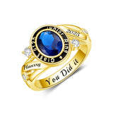Oseew 2027 Engravable Class Ring for Women High School