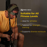 Iron Neck Neck Trainer, Exerciser, & Strengthener with Adjustable Head and Chin Strap - Portable Head Harness for Weight Lifting, Home, & Gym Use - Exercise & Workout Equipment (Classic, Olive Green)