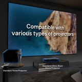 Valerion 100-inch Fixed Frame Projector Screen, 1.3 dB Gain, 80% PQE, 4K/8K Ultra HD, 3D Wall Mount Projector Screen, Works with Long Throw, Short Throw & Ultra Short Throw Projectors