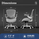 GYI Office Chair Ergonomic, Computer Desk Chair with Memory Foam Seat