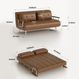 NessCarsti 70.86" 3-in-1 Modern Convertible Fold Out Sofa Bed, Small Space
