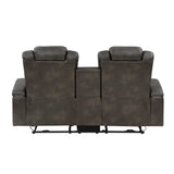 72" Power Reclining Sleeper Sofa Couch with USB Ports, Home Theater Power Reclining Loveseat with Cup Holders | Brownish Gray Lexicon