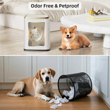 8L/2.1 Gallon Small Bathroom Trash Can with Lid, Swing-Top Rectangular Waste Bin
