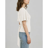 SeeLuNa Women Cinched Waist Shirts Stretchy Dolman Sleeve Boat Neck Knit Top Trendy Streetwear Outfits Basic Workout Tee Tops(Cream,S)