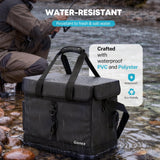 Gonex Foldable Fishing Bucket, 10 Gallon Live Bait Bucket with Fishing Gear Storage Bag for Freshwater and Saltwater Use
