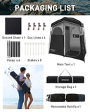 KingCamp Shower Tent, Portable Privacy Tent Outdoor Camping 1/2 Room Toilet Tents with Shower Bag & Dressing Room for Travel Beach Tailgate