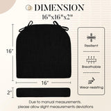 Basic Beyond Chair Cushions for Dining Chairs 6 Pack, Kitchen Chair Cushions with Ties and Non Slip Backing