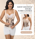 SHAPSHE Waist Trainer Corset for Women Tummy Control Sport Workout Body Shaper Vest for Postpartum Gym Zipper and Hooks Khaki XXL
