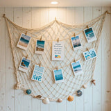 Roadtofree 14 Pack 80 x 40 in Natural Cotton Fishnet Decoration Wall Hanging Fishing Net Decor Underwater, Mermaid, Pirate, Hawaiian, Nautical Ocean Theme Beach Bash Party Decorations, Beige