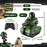 SKEKECIE 2 Pack RC Battle Tanks, RC Tank that Shoots with Infrared System & Sound Effects, Remote Control Tank with HP Station for Boys & Girls Age 6-12, Christmas Birthday Easter Gifts for 8-12