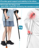 Forearm Crutches for Adults Have Elastic Crutches Padding for The Elbow+Hand Padding, Increases Walking Comfort
