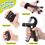 Grip Strength Trainer Kit 6 Pack with Finger Exerciser, Hand Grip Strengthener, Hand Extension Exerciser and Forearm Workout Ring for Muscle Building and Injury Recover KEWAE