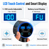 Cordless Portable Cleaning Tools, Brushless Portable Power Machine with LCD Display,100 Levels Adjustable,2×21VRechargeable Batteries 6-in-1 Nozzle Sprayer for Car,Patio,RV,Fence & Yard Cleaning