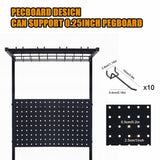 Aventik Fishing Rod Holders For Garage, 3-Tier Fishing Rod Rack Store 12 Rods& 8 Reels, Heavy Duty Pegboard Freestanding Rod Rack