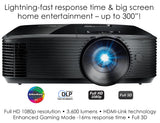 Optoma HD146X High Performance Projector for Movies & Gaming | Bright 3600 Lumens | DLP Single Chip Design
