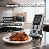Wireless Meat Thermometer with Smart Alerts & 800Ft Bluetooth Range - 2 Probes Grill Thermometer with Standalone Base, NIST Certified ±0.5°F Accuracy, LCD Backlit Screen