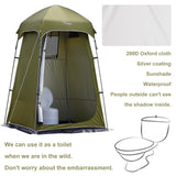 Vidalido Outdoor Camping Shower Tent Easy Setup Privacy Changing Room Portable Camp Shower Tents for Camping with Floor, Waterproof Privacy Shelters Toilet Tent (Army Green)