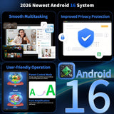 2026 Android 16 Tablet 12 inch - 36GB+256GB+2TB Expand, Gemini AI (Silver)