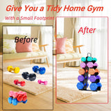 Weight Rack for Dumbbells, 5 Tiers Compact A-Frame Home Gym Organizer, Dumbbell Rack Stand Only, Alloy Steel Dumbbell Rack t (Dumbbells Not Include)