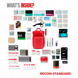 My Medic Recon Standard - HSA FSA First Aid Kit - 200+ First Aid and Survival Essentials, Supplies, & Must Have IFAK for Home, Car, Office or Business - Red
