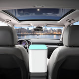 Mini Car Trash Can with Press Lid, Leakproof One-Piece Design