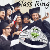 Oseew Class Ring Custom 2027 Graduation Women Men (Rose Gold)