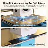 Mini 3D Printer for Kids & Beginners, Perfect STEM Gift Wi-Fi App Control, Smart Auto Leveling, Precise & High Speed Printing