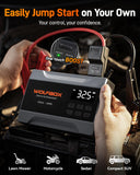 WOLFBOX 2000A Jump Starter with Air Compressor, 37Wh Car Battery Jumper Starter Portable (up to 5L Gas Engine) with 150PSI Tire Inflator, 12V Jump Box with Jumper Cables, Boost, LED Light