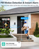 XTU 2K Video Doorbell Camera Wireless with Chime, No Monthly Fee