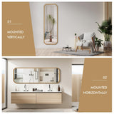 WallBeyond Full Length Mirror Wall Mounted 71"x24", Rustic Wooden Frame Floor Mirror, Large Full Body Mirror for Bedroom, Leaning or Hanging Against Wall (Natural Solid Wood)