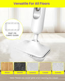 6 IN 1 Steam Mop for Floor Cleaning, Effortless Ergonomic Design Handheld Steam Cleaner, Floor Steamer for Hardwood and Tile, 1500W High Power, 16.4ft Cord, 400Ml XL Tank, 2 Washable Pad